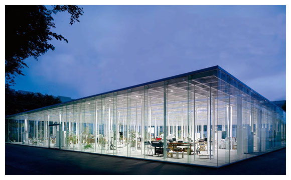 KAIT 工房夜間迷人的模樣 神奈川工科大學KAIT工房／石上純也 Junya Ishigami