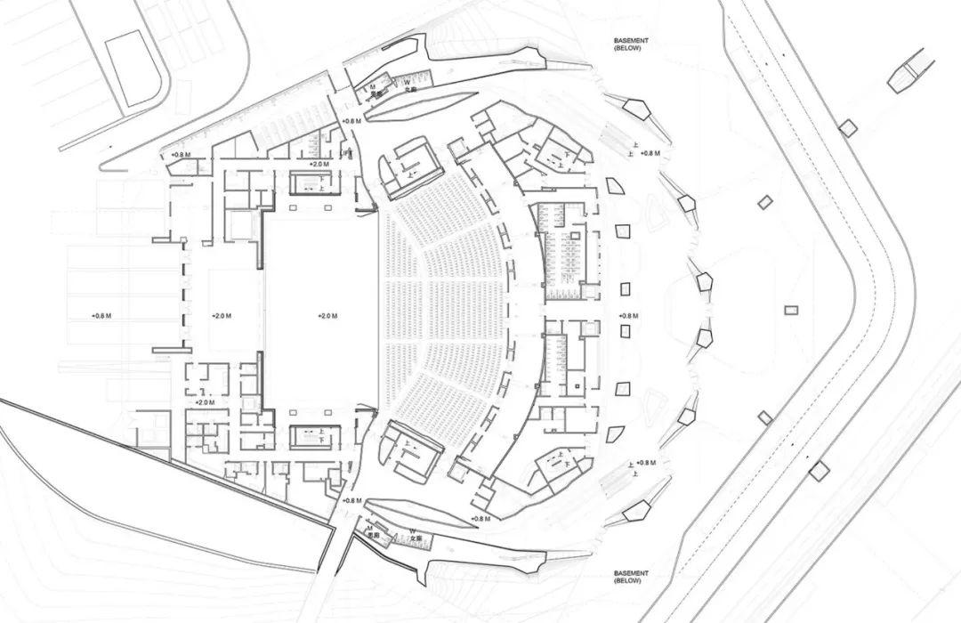 Taipei Music Center 台北流行音樂中心╱RUR Architecture + 宗邁建築師事務所：平面圖