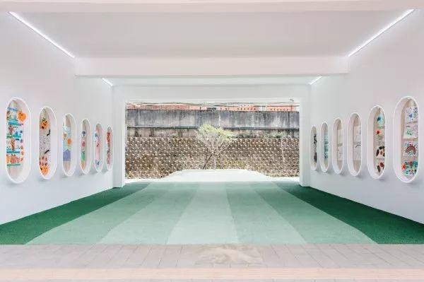 苗栗豐林國小中廊（改造後）設計團隊：創客吧有限公司 指導委員：陳永基（陳永基設計有限公司負責人）