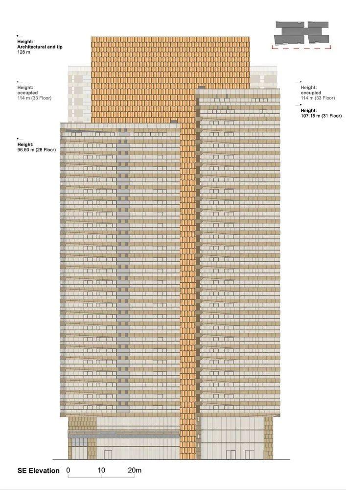 大陸建設丽格立面圖 Elevation 大陸建設 台中七期 義式豪宅，丽格／Antonio Citterio Patricia Viel