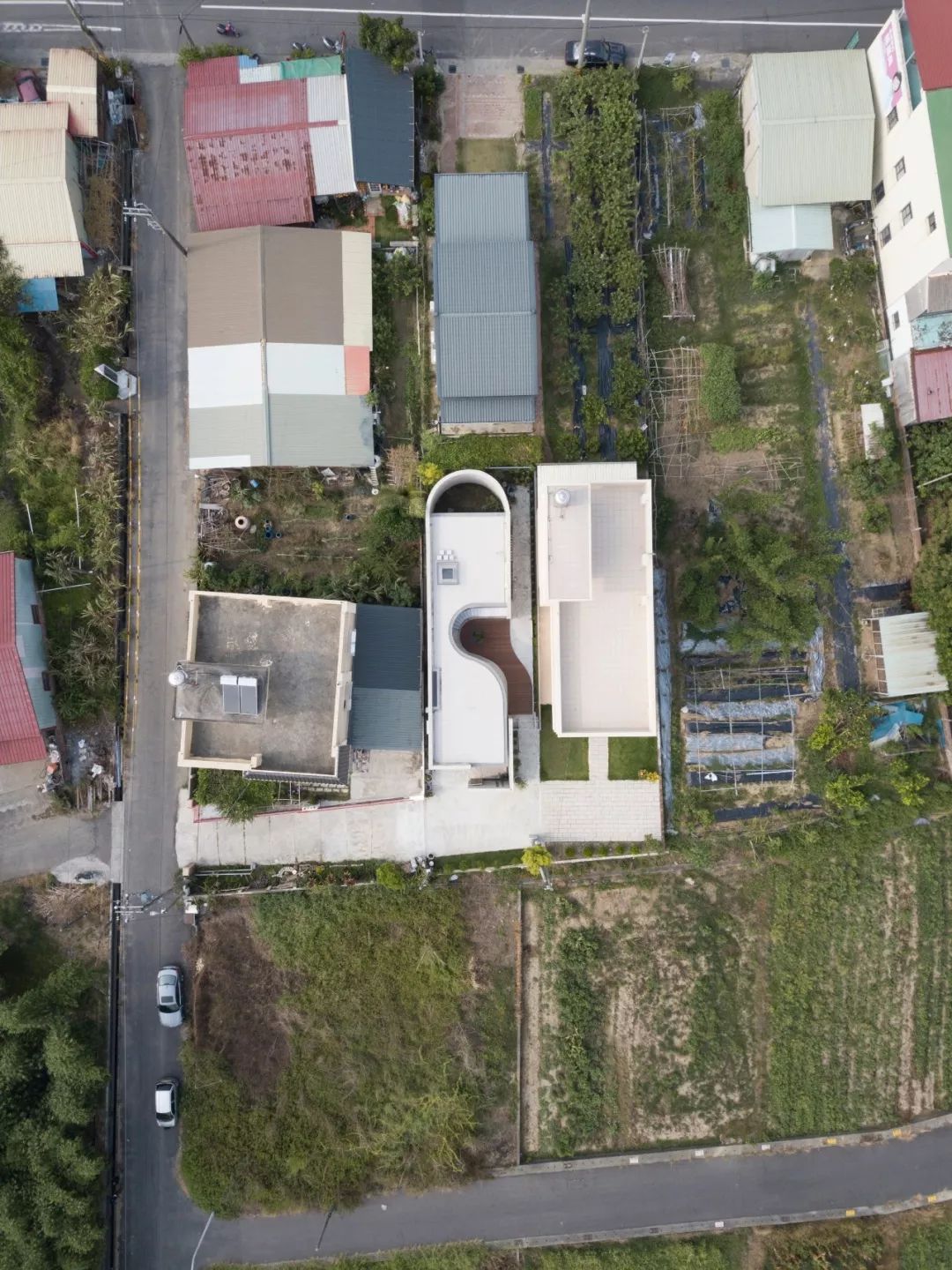 空中俯瞰,台南白河進之宅/境衍設計 林柏陽建築師事務所