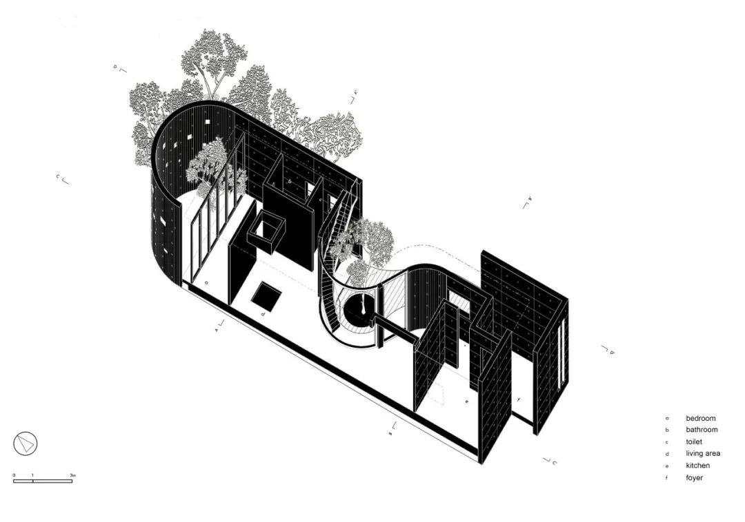 等角透視圖,台南白河進之宅/境衍設計 林柏陽建築師事務所