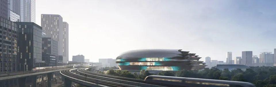 深圳科技館新館鄰近高架道路 ©Zaha Hadid Architects