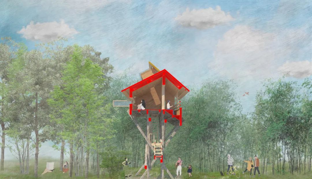 木構造冥想守望塔/跳房子建築工作室