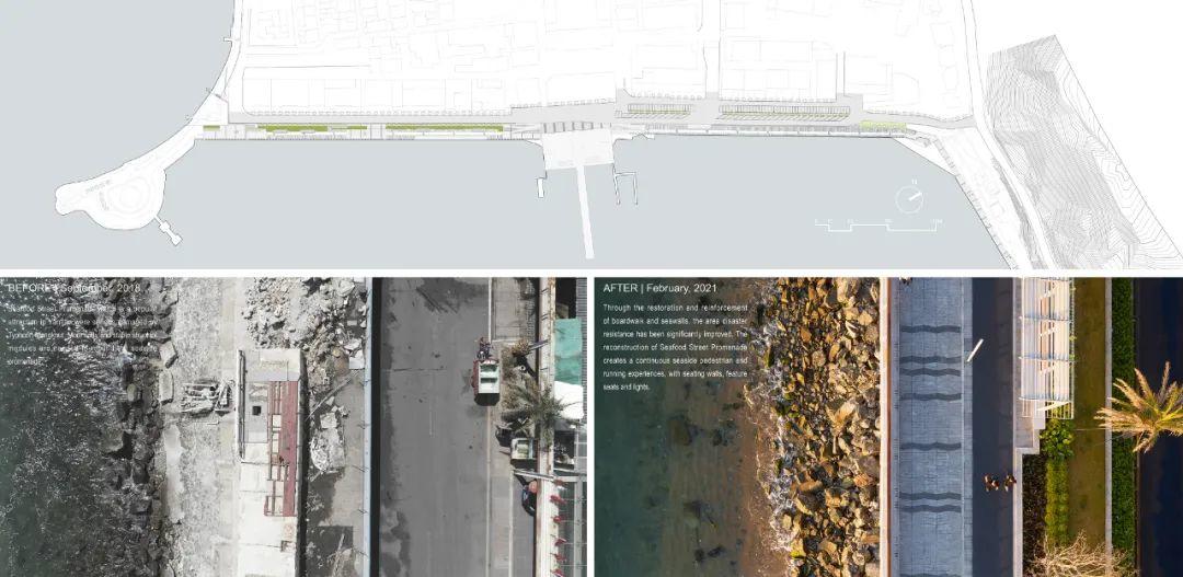 海鮮街段平面圖 Plan 深圳鹽田19.5公里海濱棧道重建工程／譯地事務所