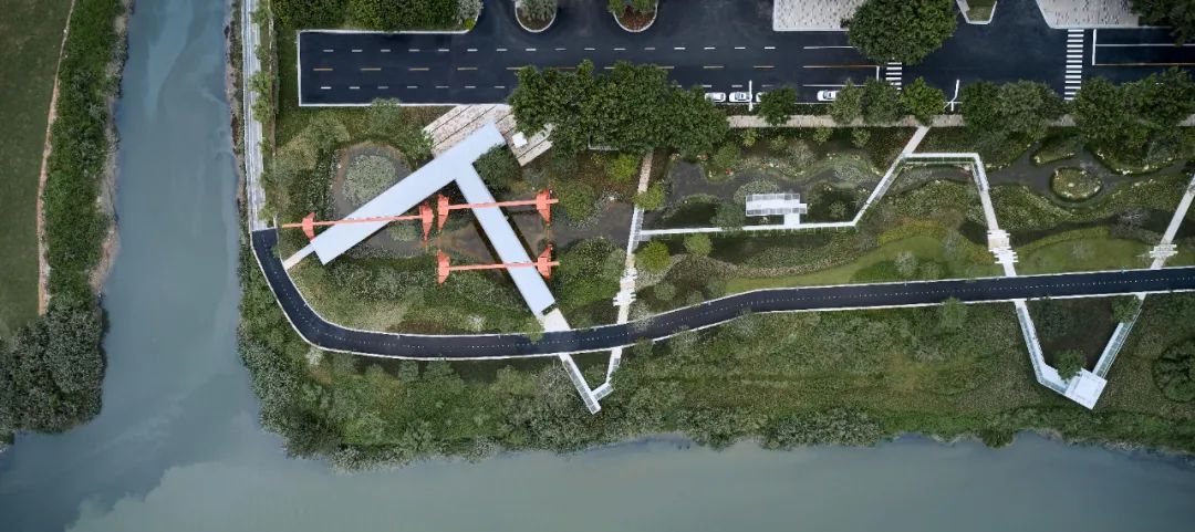 深圳低窪濕地生態環境,茅洲河懸亭/同濟原作設計工作室