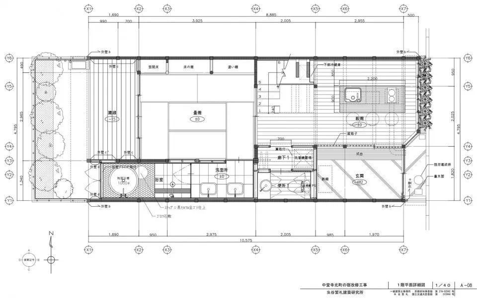 1F平面圖 Plan 京都系列假日居所Kyoto Maana Kamo／Maana Homes