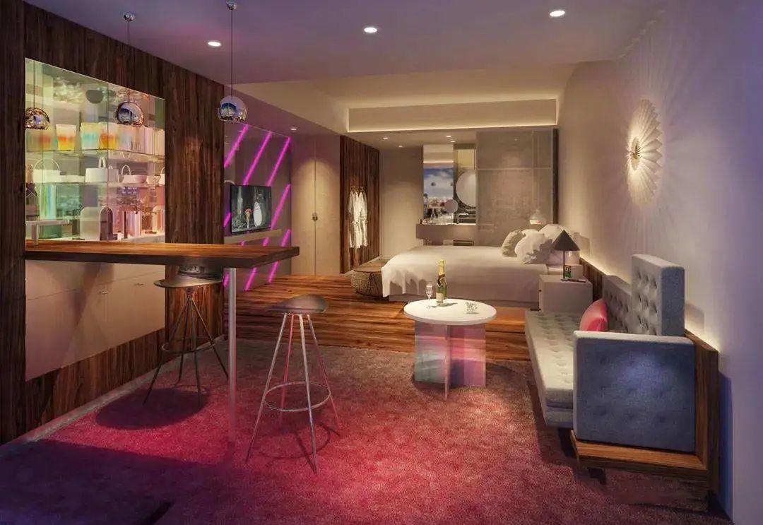 大阪W Hotel擁有337間引人注目的客房,其中包括35間套房,兩間WOW套房和一間EWOW套房。