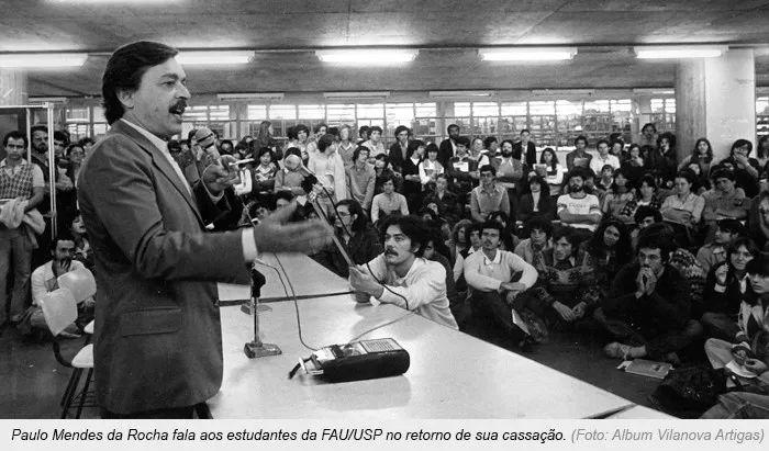 在FAU/USP教學的達‧洛查 Paulo Mendes da Rocha