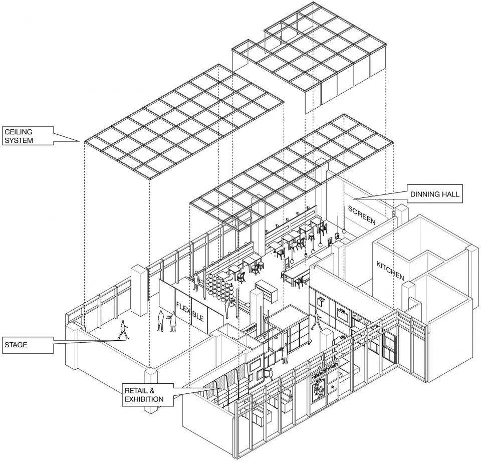 等角透視爆炸圖,上海Ufotable Café動漫主題餐廳咖啡館/Atelier A