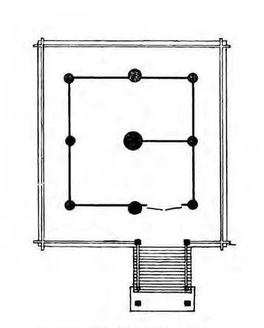 出雲大社平面圖，日本，12x12m｜ Izumo Taisha Shrine, Japan, 12x12 m.