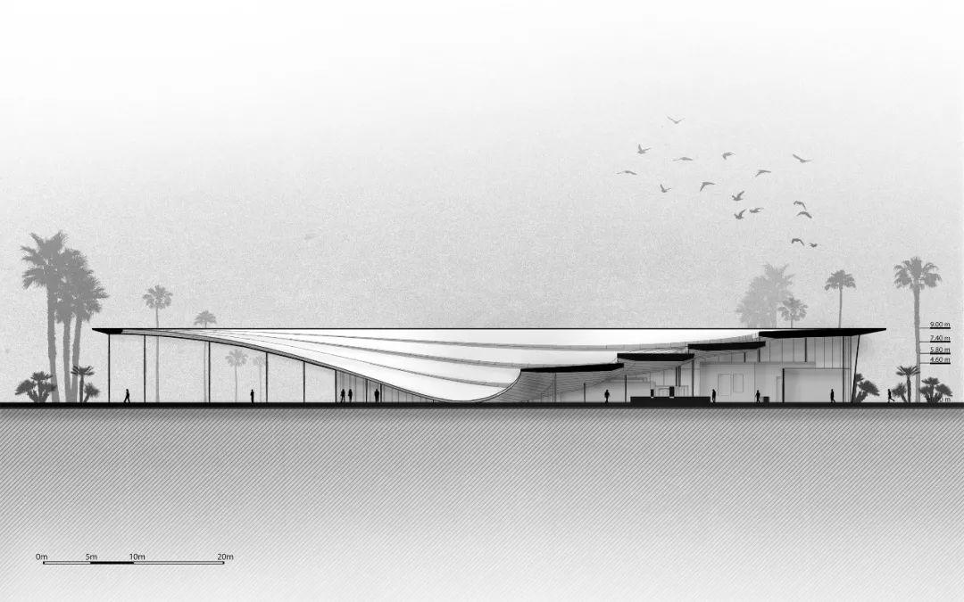 剖面圖,海口南片區公園遊客中心/MUDA慕達建築
