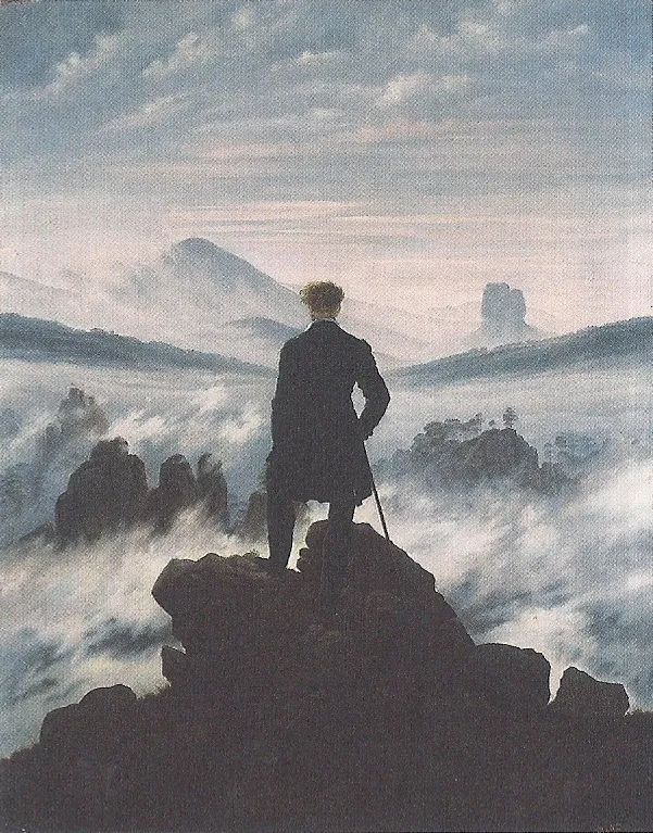 卡斯帕·大衛·弗裡德裡希，《雲海中的旅行者》 Caspar David Friedrich, Der Wanderer über dem Nebelmeer