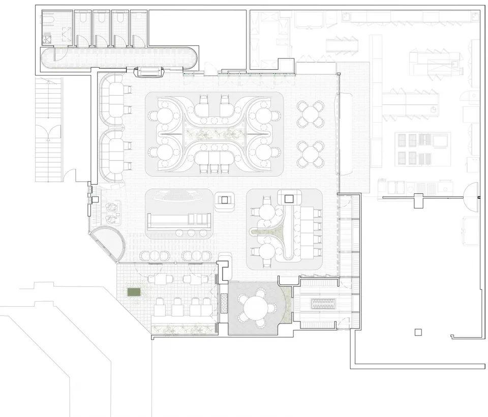 平面圖,西班牙Leña餐廳/Astet Studio