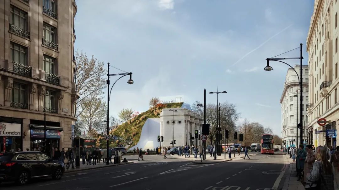 外觀效果圖 倫敦大理石拱門山 London Marble Arch Hill/MVRDV