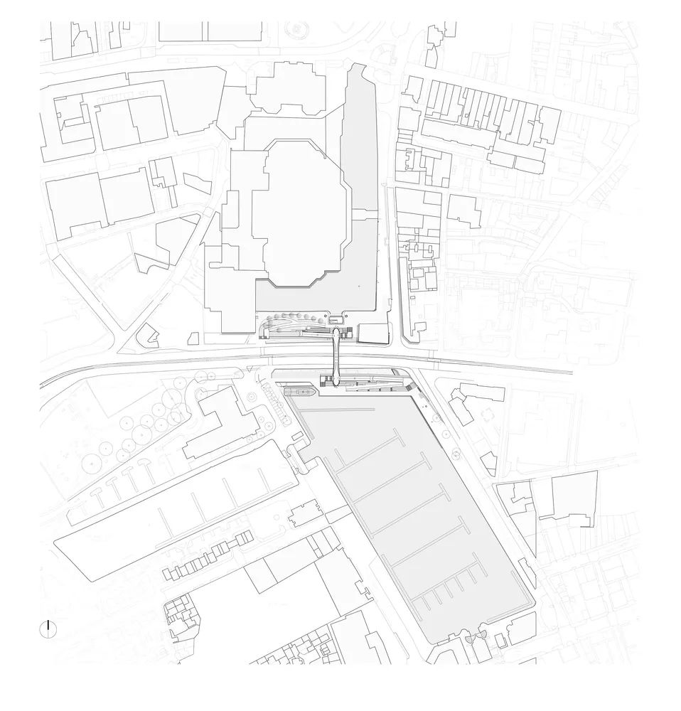 基地平面圖 默多克人行步橋Murdoch’s Connection Bridge/Arup+Matter Architecture