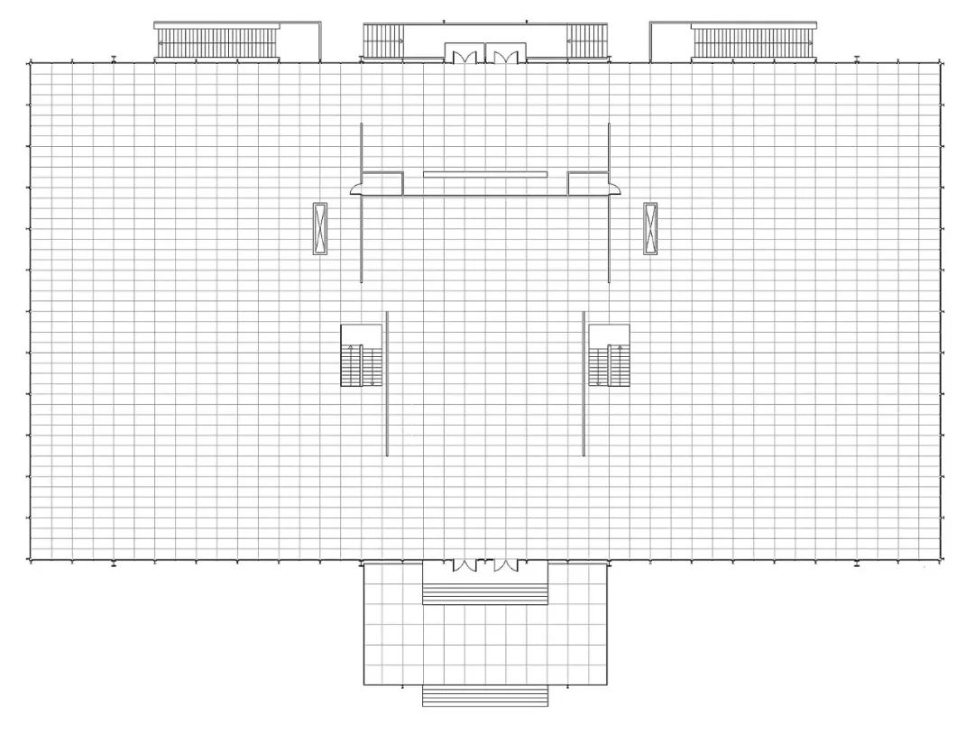 IIT克朗樓S.R. Crown Hall平面圖／Mies van der Rohe密斯