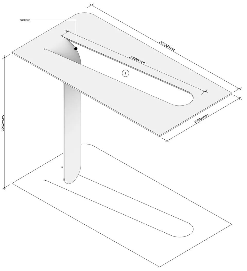 鋁製單元結構©Nebbia Works 2021年倫敦設計雙年展互動展亭 森林與天空之間／Nebbia Works