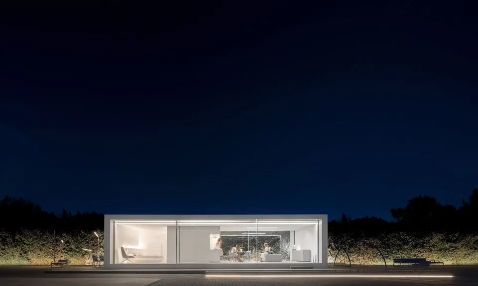 夜間景觀 西班牙住宅計畫NIU70／Fran Silvestre Arquitectos