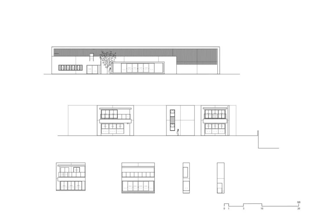 立面圖 Elevation IZY幼兒園 Japan Kindergarten Nursery／ Youji no Shiro 日比野設計 HIBINOSEKKEI