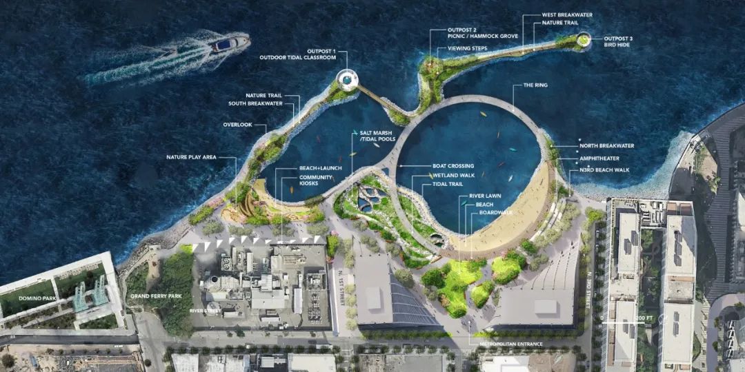 紐約河之環 New York City River Ring ／Bjarke Ingels Group James Corner Field Operations