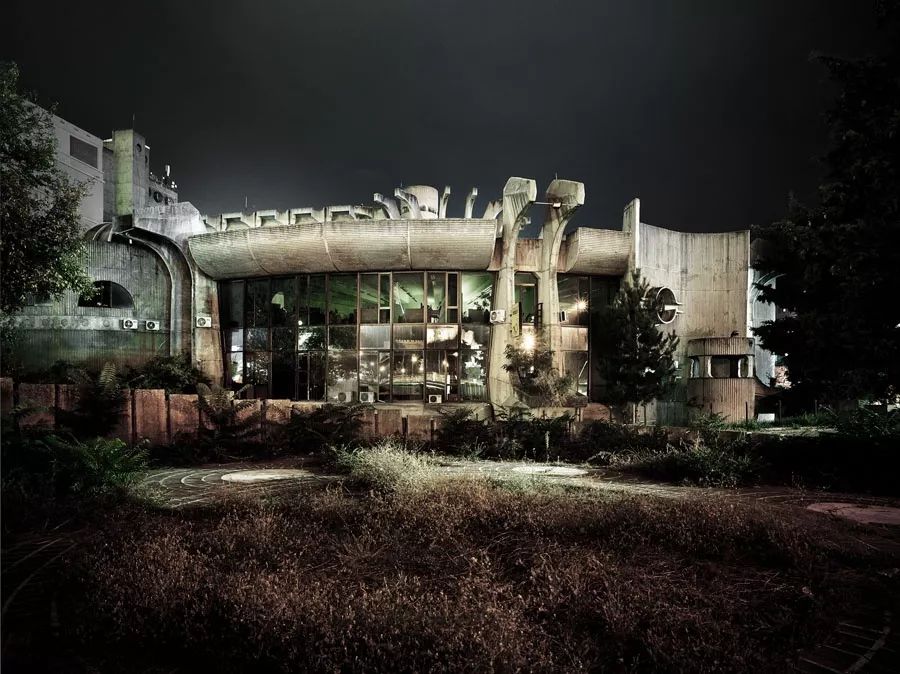 Janko Konstantinov. Telecommunications Center. 1968–81. Skopje, Macedonia. View of the Southwestern Block façade. | © Valentin Jeck, commissioned by The Museum of Modern Art, 2016