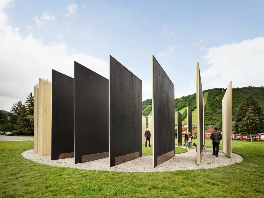 木構造公共藝術裝置藝術 Jackson Hole Public Art Installation Town Enclosure／CLB Architects