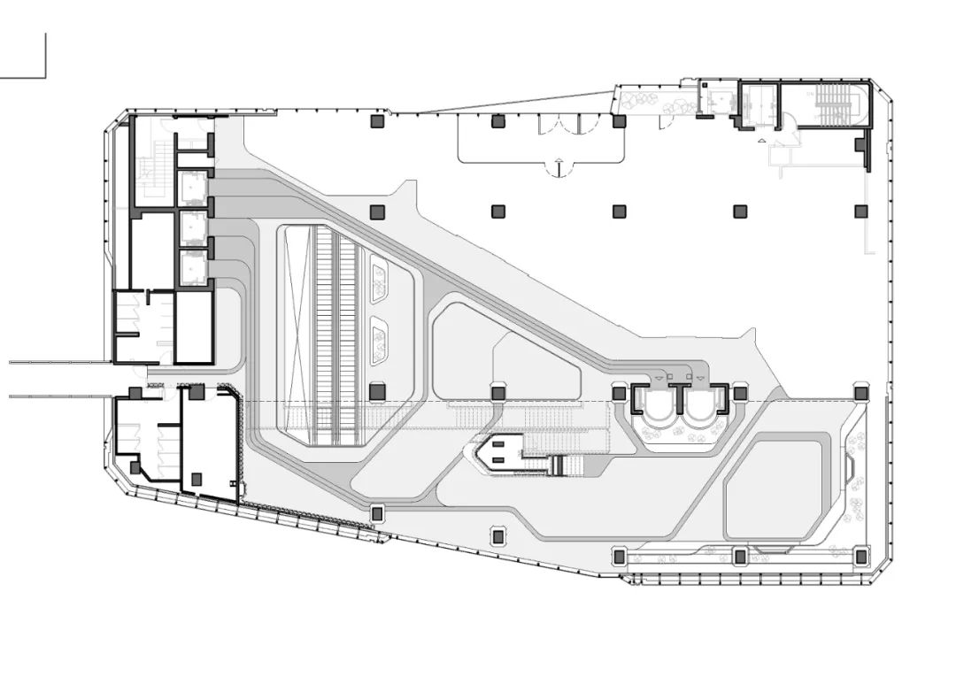 平面圖 Plan 韓國首爾辦公大樓YG娛樂公司總部YG Entertainment Korea Seoul HQ office building／UNStudio