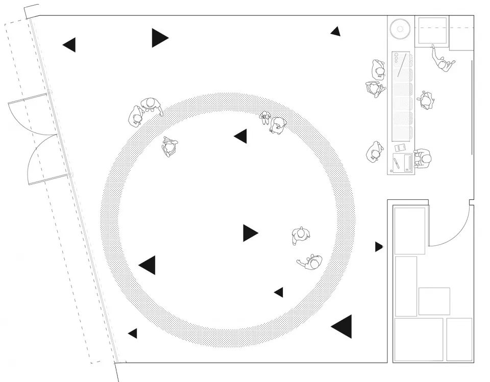 平面圖 Plan 哥倫比亞波哥大冰淇淋快閃店Fernandez Fernandez／Studio Cadena