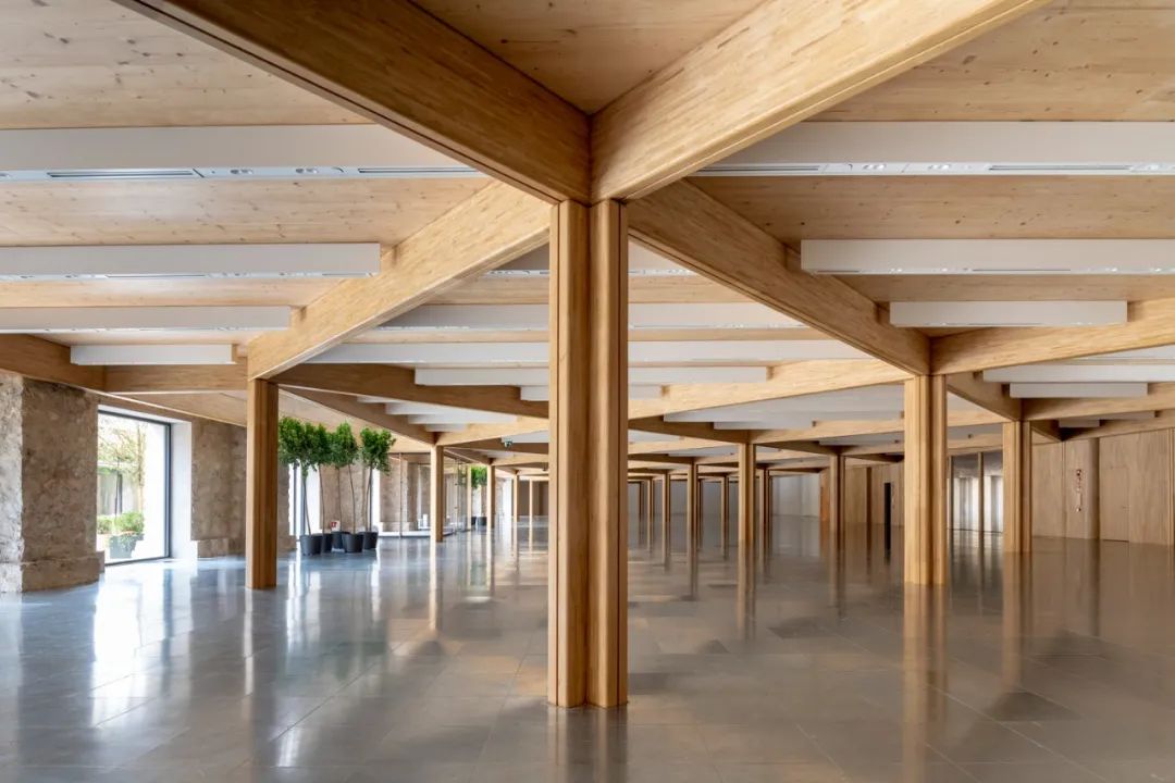 Foster + Partners以輕量木結構置入老工廠，形成溫暖且創新的辦公空間