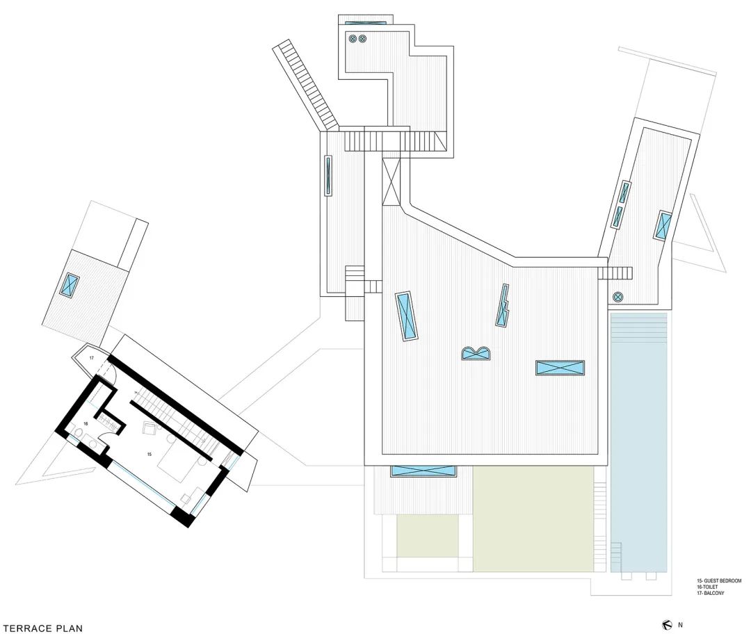 二樓平面圖 Plan©Samira Rathod Design Atelier