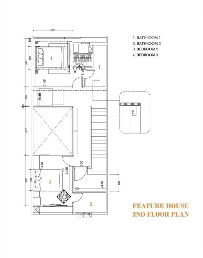 2F平面圖 Plan 泰國曼谷私人住宅Thailand Bangkok Feature House／Apostrophy’s