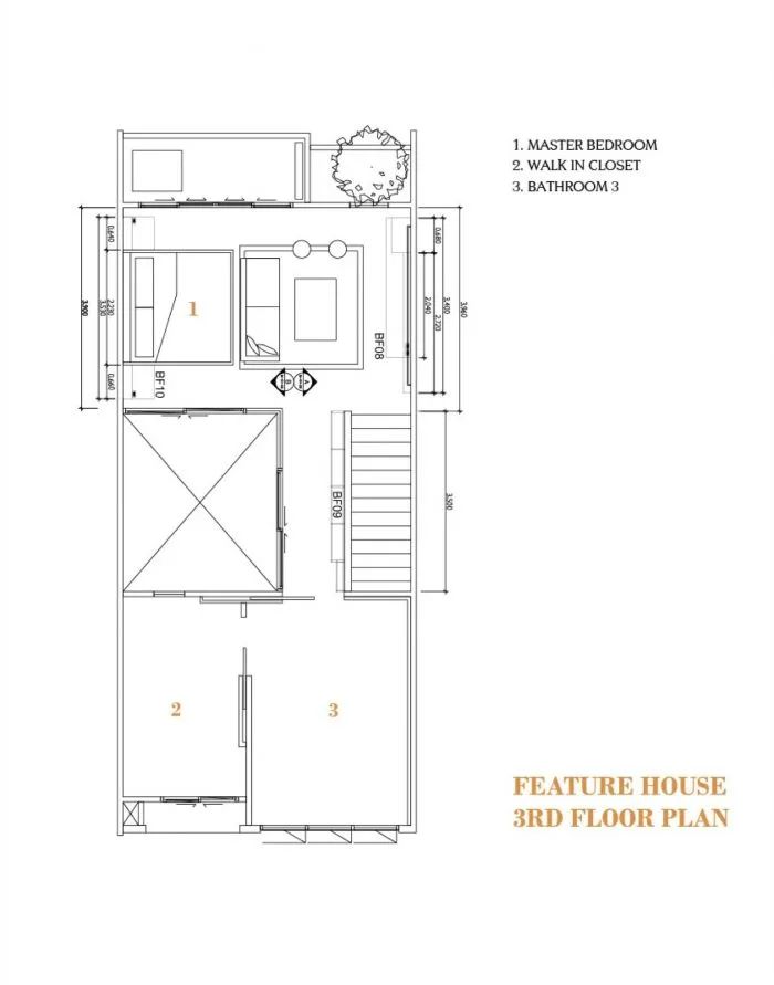 3F平面圖 Plan 泰國曼谷私人住宅Thailand Bangkok Feature House／Apostrophy’s
