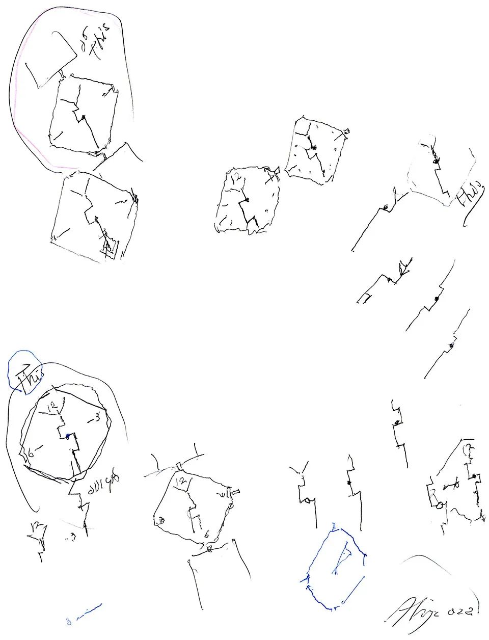 Alvaro Siza的「LEBOND SIZA」設計草稿