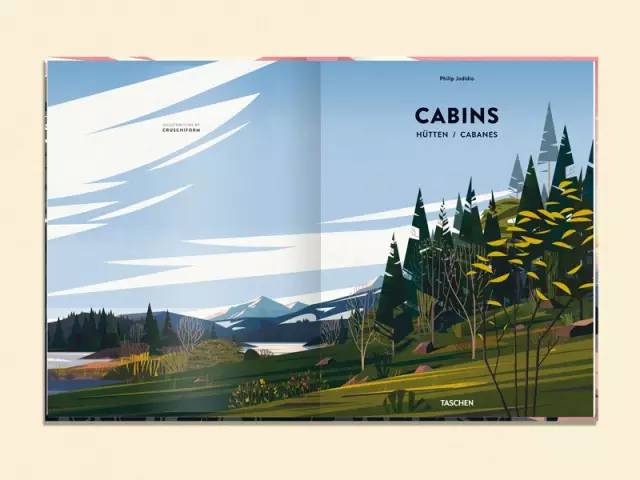 Cabins 全世界的小木屋  作者：Philip Jodidio  插畫師：Marie-Laure Cruschi  出版社：Tachen