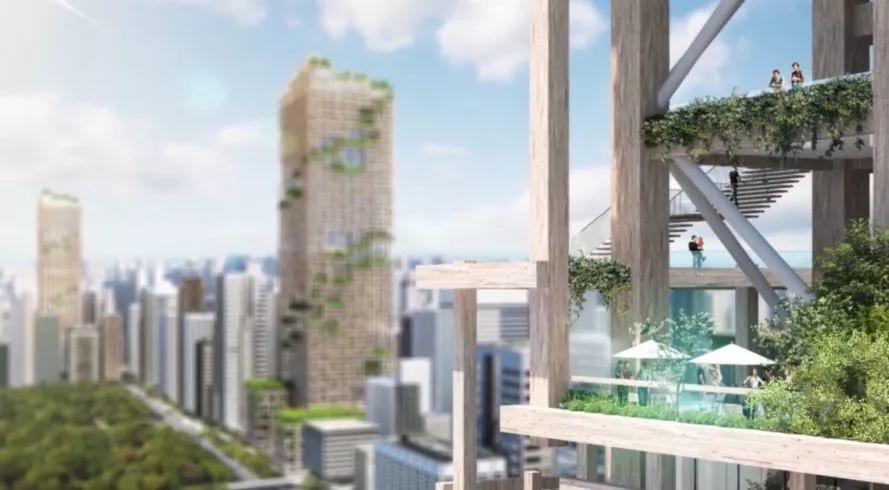 350米世界首個超高層木構建築將在日本東京誕生 350米世界首個超高層木構建築將在日本東京誕生