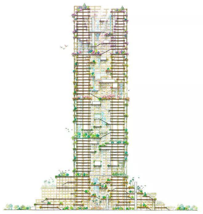 350米世界首個超高層木構建築將在日本東京誕生