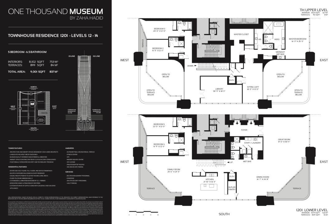 One Thousand Museum邁阿密豪華住宅，Zaha Hadid 生前設計的最後一棟住宅大樓終於封頂