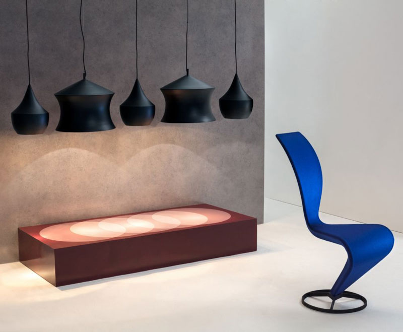 S椅與Beat系列吊燈／Tom Dixon