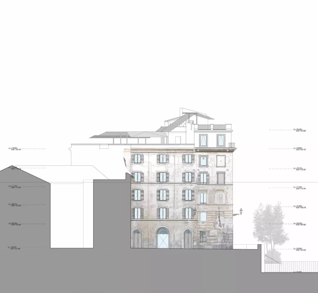 義大利宮殿改造，The Rooms of Rome Palazzo Rhinoceros Hotel Italy 酒店╱Jean Nouvel 讓‧努維爾