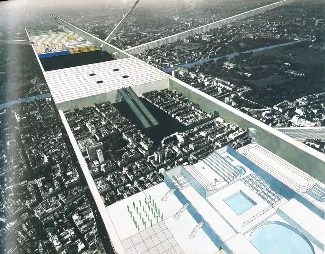 Rem Koolhaas 在英國AA的畢業設計：Exodus, or the voluntary prisoners of architecture 逃離，或建築自願的囚徒