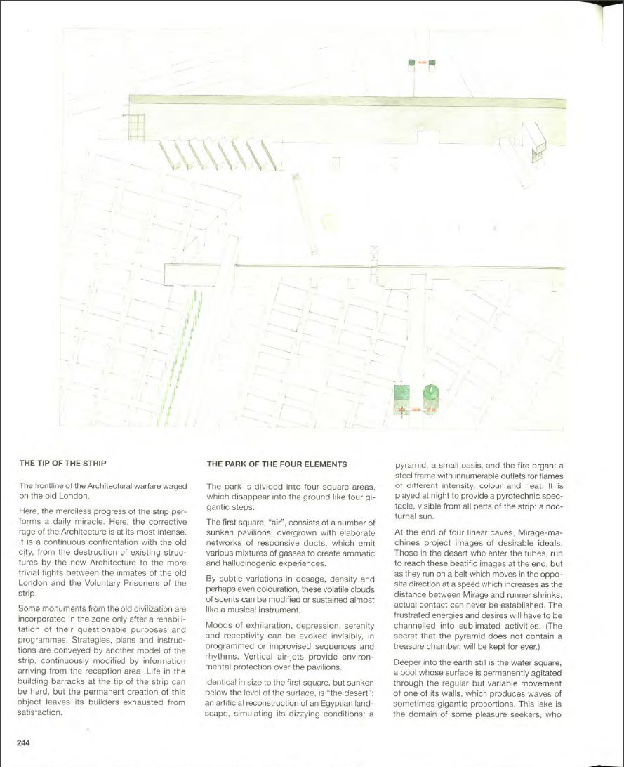 Rem Koolhaas 在英國AA的畢業設計：Exodus, or the voluntary prisoners of architecture 逃離，或建築自願的囚徒