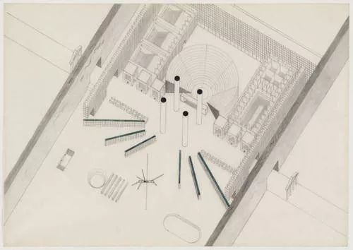 Rem Koolhaas 在英國AA的畢業設計：Exodus, or the voluntary prisoners of architecture 逃離，或建築自願的囚徒