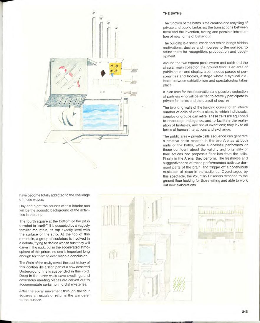 Rem Koolhaas 在英國AA的畢業設計：Exodus, or the voluntary prisoners of architecture 逃離，或建築自願的囚徒