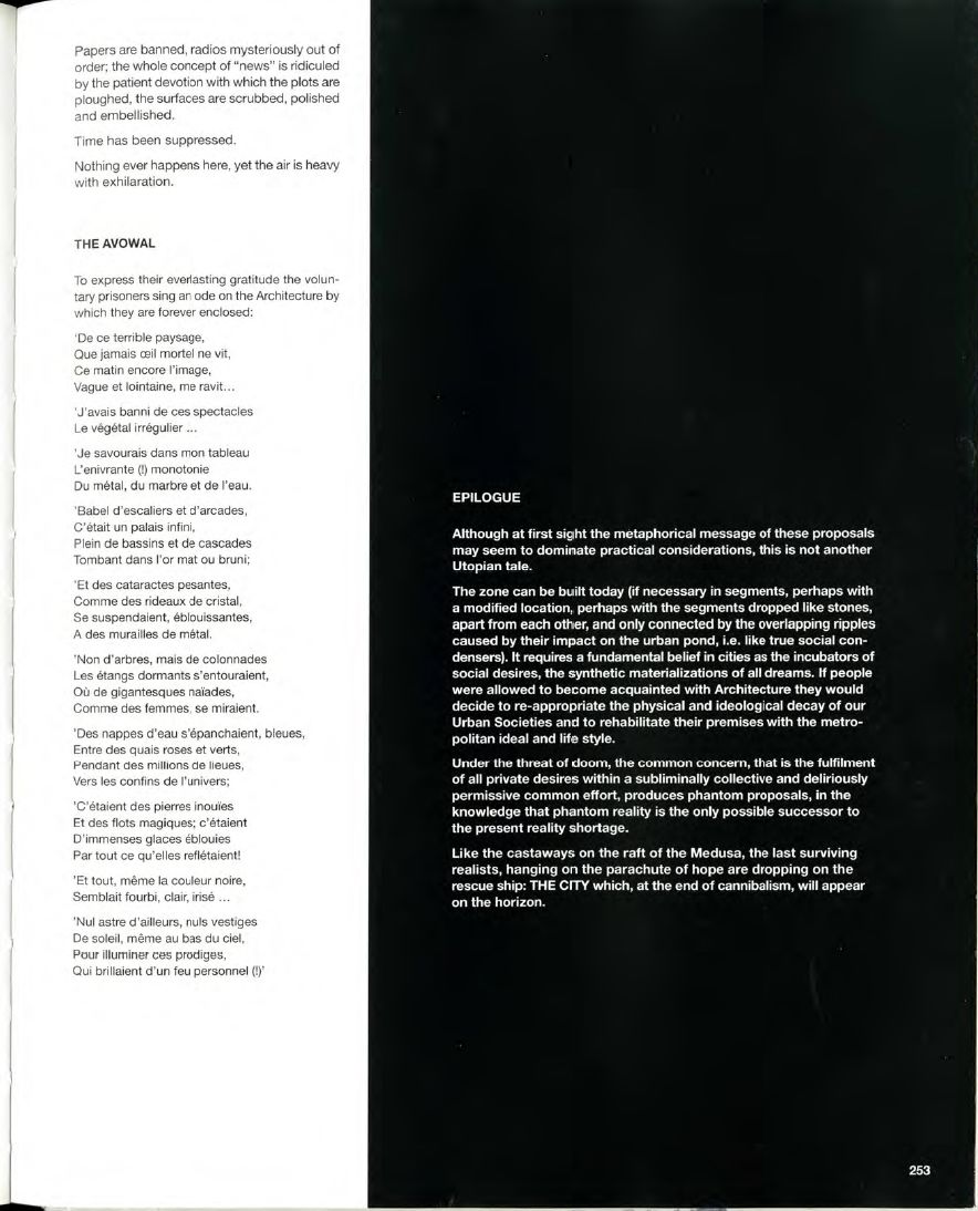 Rem Koolhaas 在英國AA的畢業設計：Exodus, or the voluntary prisoners of architecture 逃離，或建築自願的囚徒