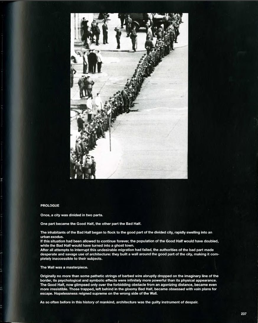 Rem Koolhaas 在英國AA的畢業設計：Exodus, or the voluntary prisoners of architecture 逃離，或建築自願的囚徒