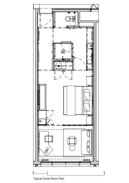 標準客房平面圖 馬來西亞吉隆坡阿麗拉孟沙酒店Alila Bangsar Kuala Lumpur╱如恩設計研究室