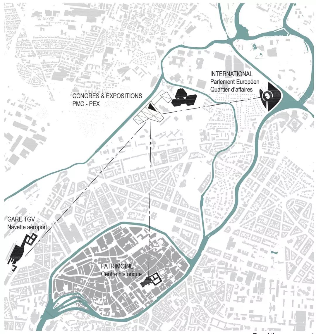 分析圖 法國斯特拉斯堡展覽中心 Strasbourg Exhibition Park／Kengo Kuma 隈研吾建築都市設計事務所