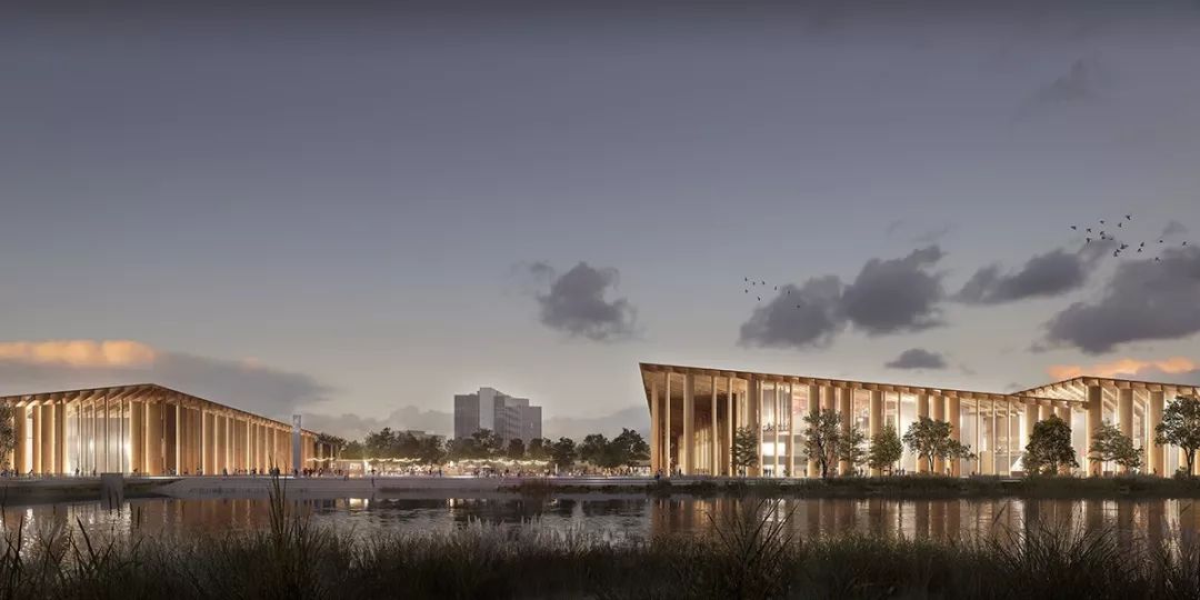 外觀效果圖，斯特拉斯堡展覽中心Strasbourg Exhibition Centre／Kengo Kuma 隈研吾