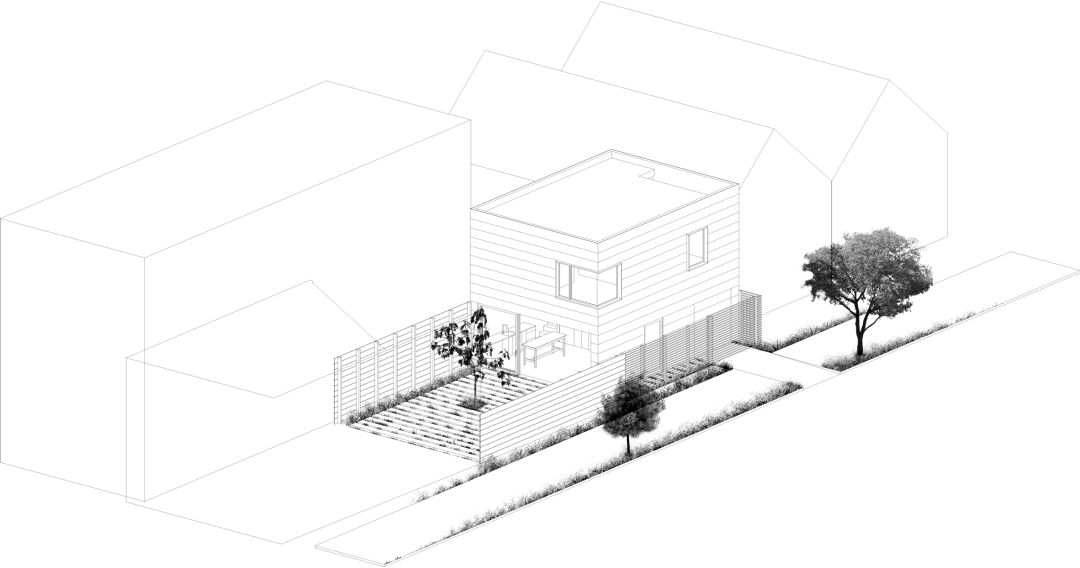 軸測圖 舊金山老屋增建Harrison St. House╱Ryan Leidner Architecture